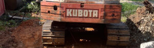 Old Iron Kubota KH170, New Steel Tracks